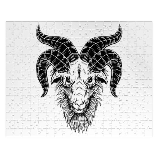 Devil Baphomet Goat Head Jigsaw Puzzles