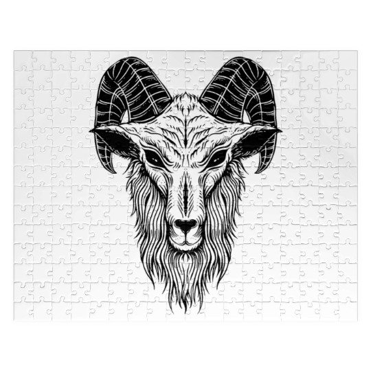 Baphomet Goat Devil Head Jigsaw Puzzles