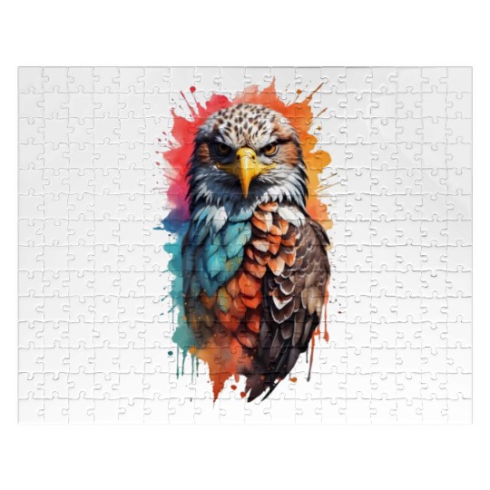 Stunningly colored bald eagle Jigsaw Puzzles
