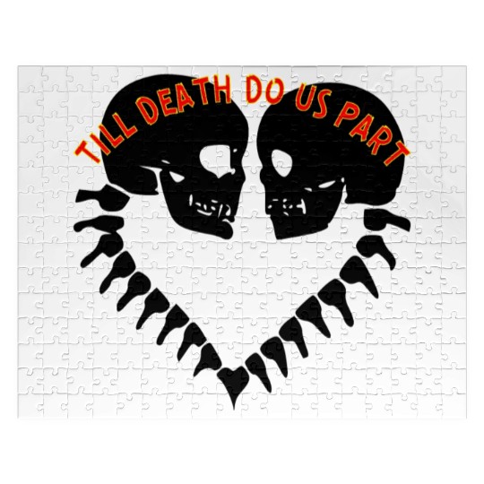 Skulls Till Death Do Us Part Heart © Jigsaw Puzzles