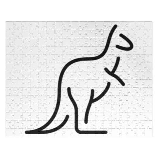 Skippys black Kangaroo Jigsaw Puzzles