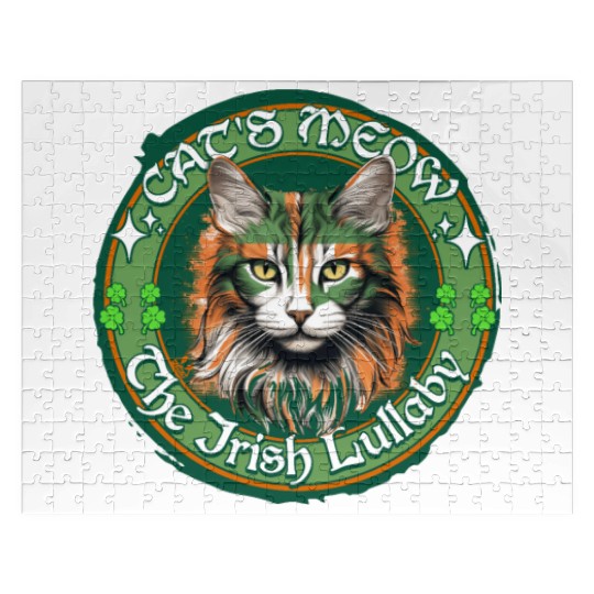 CAT'S MEOW THE IRISH LULLABY Feline Kitty Design Jigsaw Puzzles