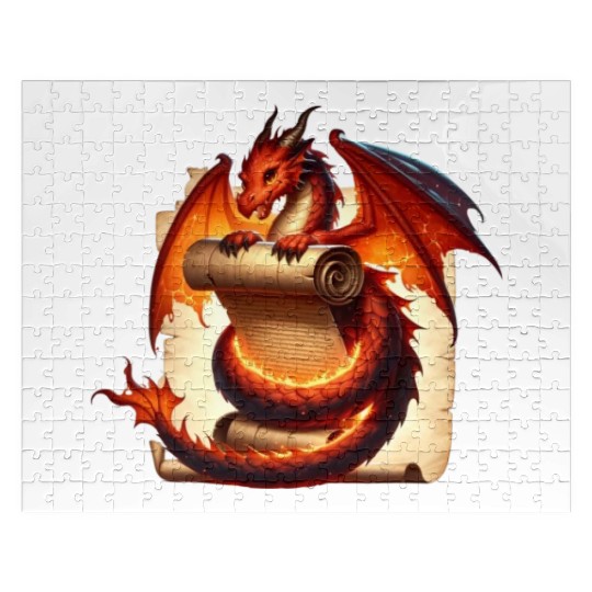 Fantasy Creature Papyrus Scroll Dungeon Dragon Jigsaw Puzzles