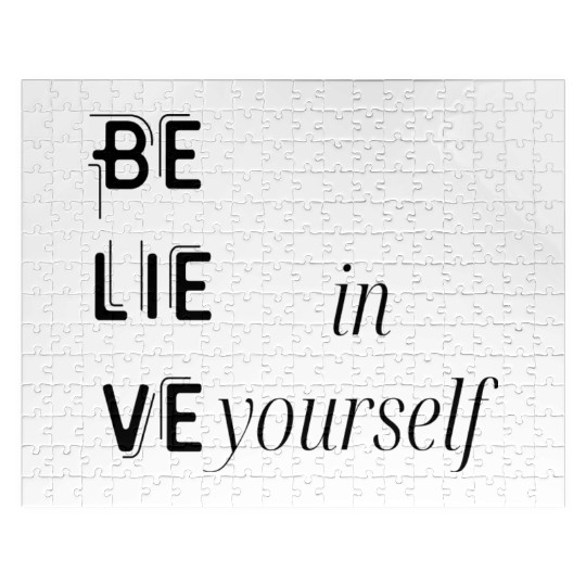 Believe in your self, motivational self love quote Jigsaw Puzzles