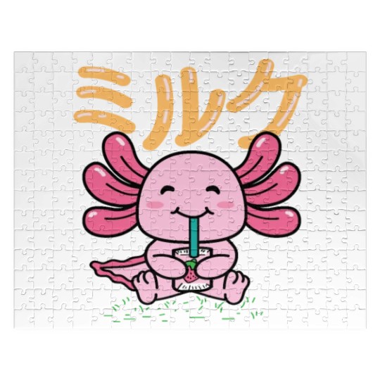 Axolotl Strawberry Sweet tooth Gift Jigsaw Puzzles