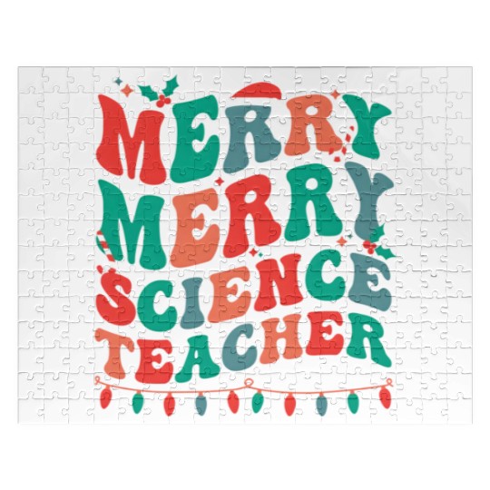 Merry Science Teacher Science Teaching Py Jigsaw Puzzles