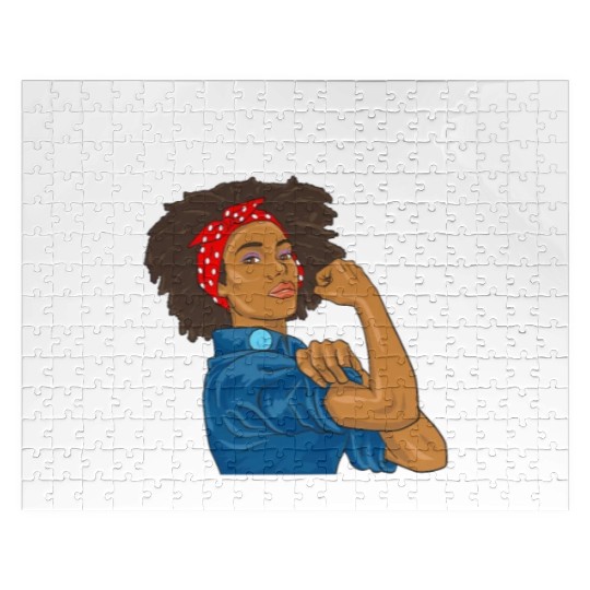 African American Postal Worker Mail Lady Funny Jigsaw Puzzles