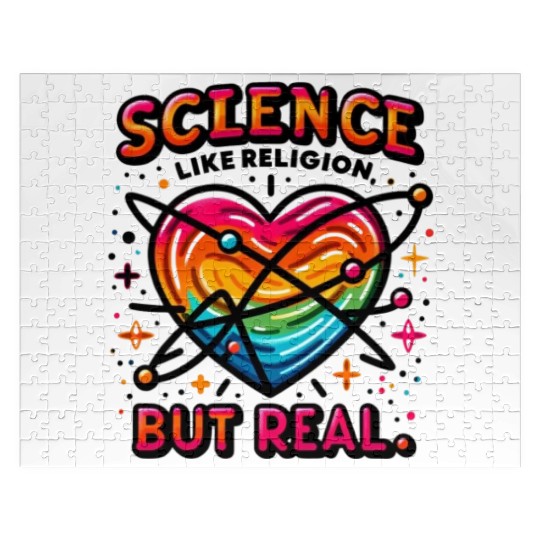 science like religion, but real Atheist Atheism Jigsaw Puzzles