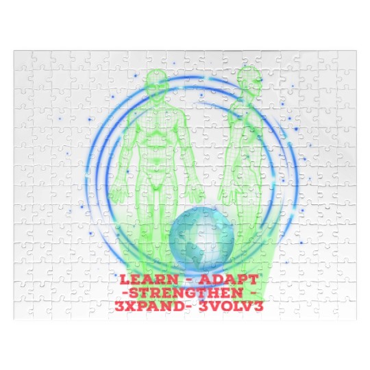 5 Steps to Growth (Evolution) Red Jigsaw Puzzles