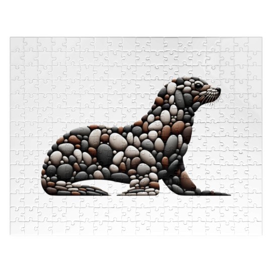 Pebble Seal Silhouette Jigsaw Puzzles