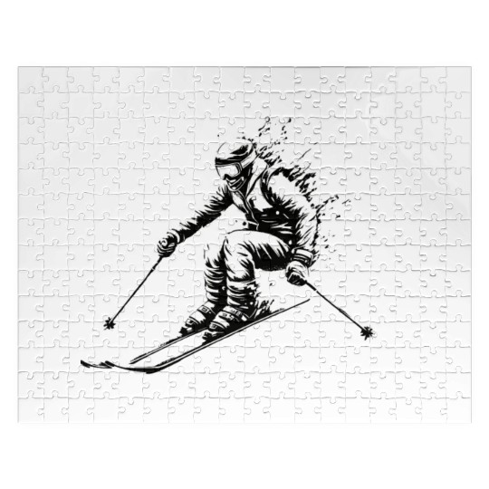 Skiing Switzerland - Swiss Skier in the Alps Jigsaw Puzzles