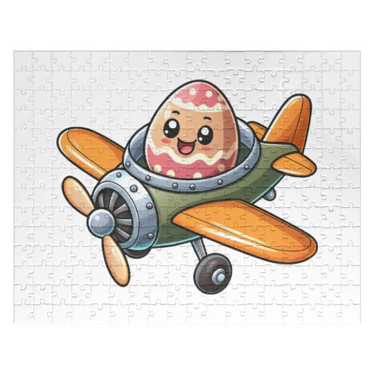 Easter Egg Airplane Pilot Design Jigsaw Puzzles