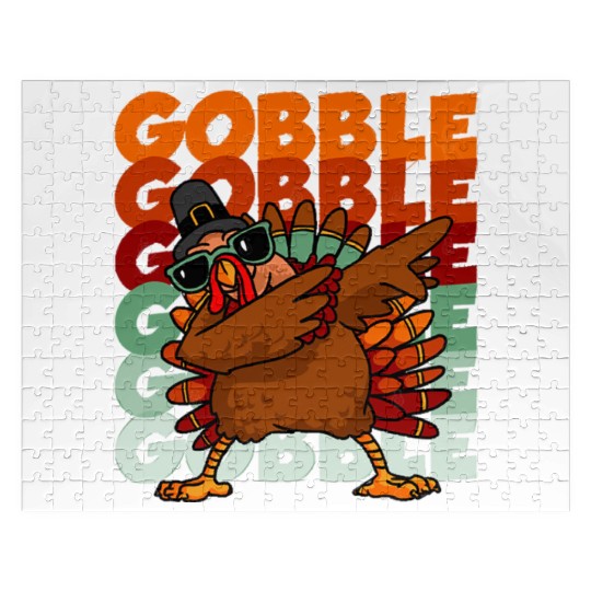 Dabbing Turkey Jigsaw Puzzles Thanksgiving Gobble