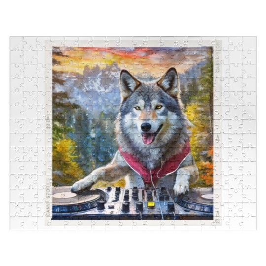 DJ Wolf Wilderness Mix Jigsaw Puzzles