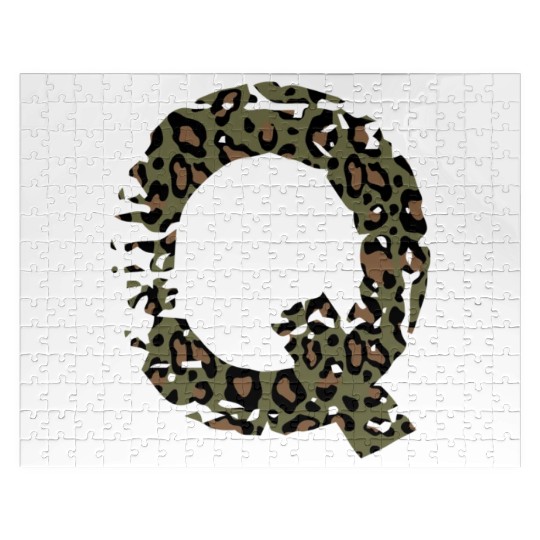 Q army camo design Jigsaw Puzzles