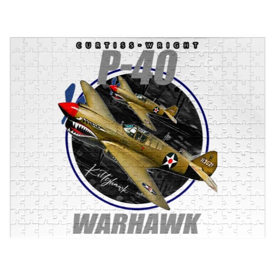 Curtiss P-40 Warhawk USAF WW2 Fighter Aircraft Jigsaw Puzzles