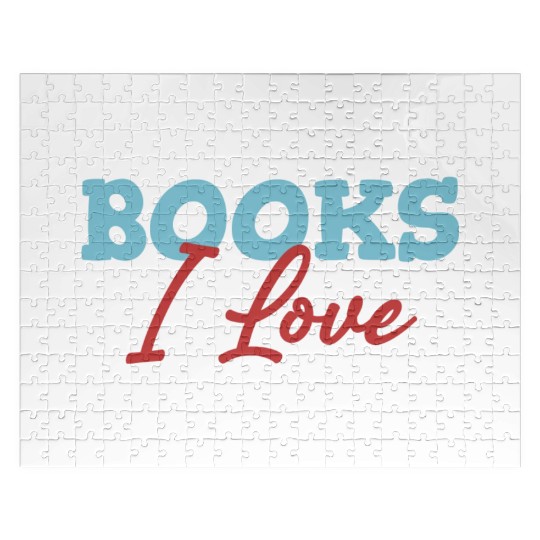 Books I Love Lover Bookworm Library Teachers Jigsaw Puzzles