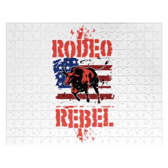 Rodeo Bull Riding Livestock Show Farmer Cattle Jigsaw Puzzles
