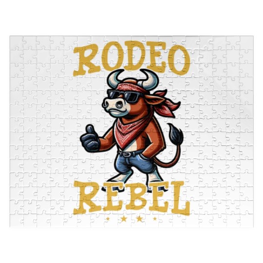 Rodeo Bull Riding Livestock Show Farmer Cattle Jigsaw Puzzles