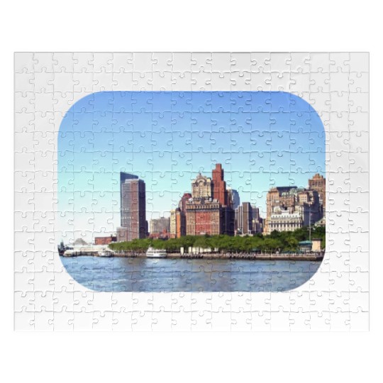 Manhattan NY - Manhattan Skyline on a Clear Day Jigsaw Puzzles