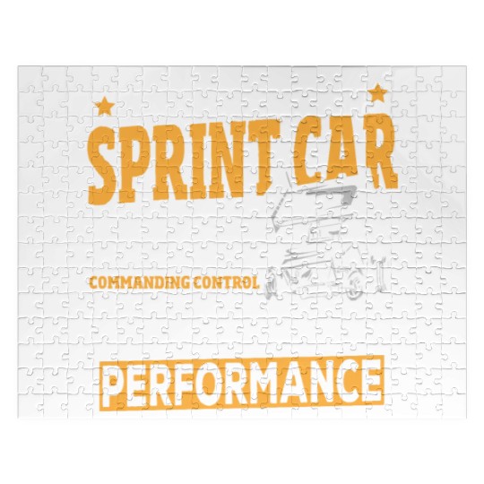 Winged Sprint Car Racing Commanding Control Jigsaw Puzzles