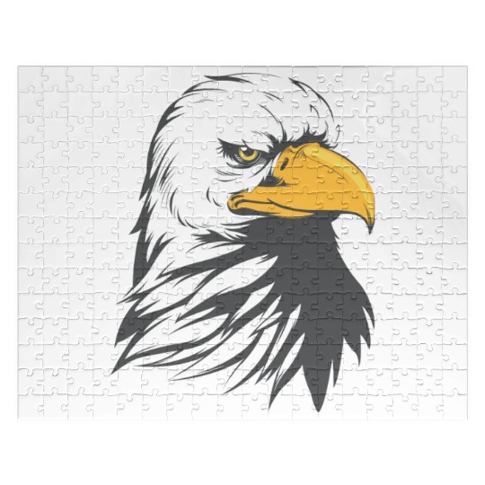 Bald Eagle Head Cartoon Jigsaw Puzzles