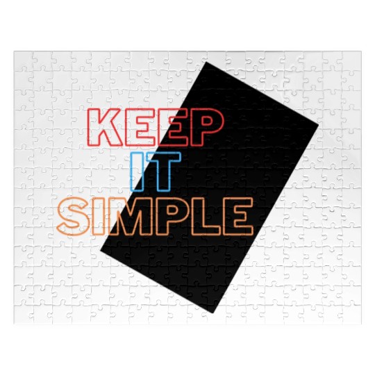 Minimalist Mastery: Keep It Simple Apparel Jigsaw Puzzles