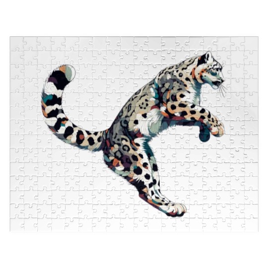Snow Leopard Leopard White Leopard Jigsaw Puzzles