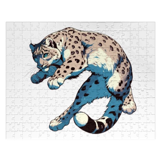 Snow Leopard Leopard White Leopard Jigsaw Puzzles