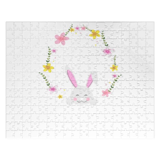 I Am Nephew Easter Bunny Flower Wreath Easter Jigsaw Puzzles