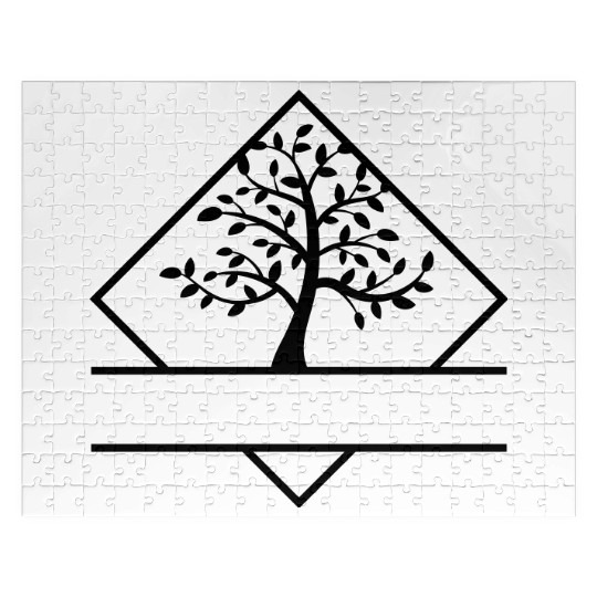 Family Reunion, Tree, Monogram Jigsaw Puzzles