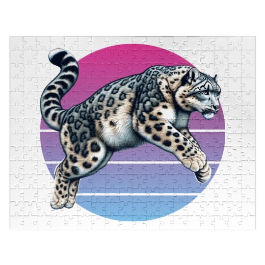 Snow Leopard Leopard White Leopard Jigsaw Puzzles