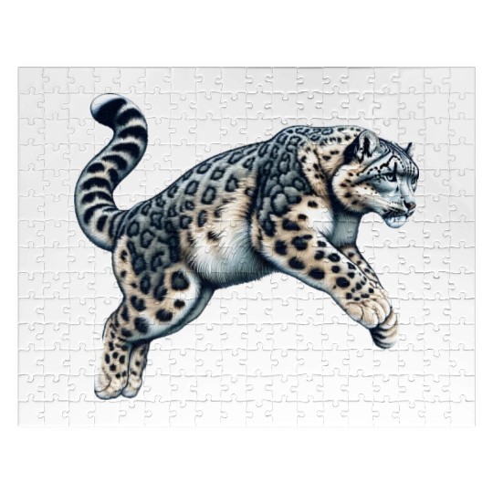 Snow Leopard Leopard White Leopard Jigsaw Puzzles