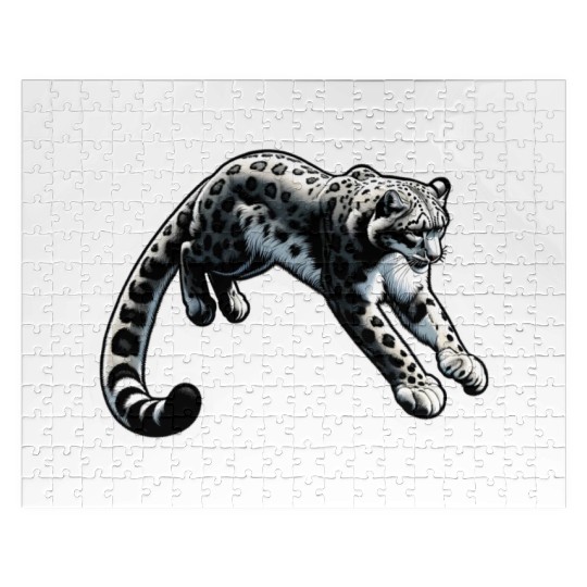 Snow Leopard Leopard White Leopard Jigsaw Puzzles