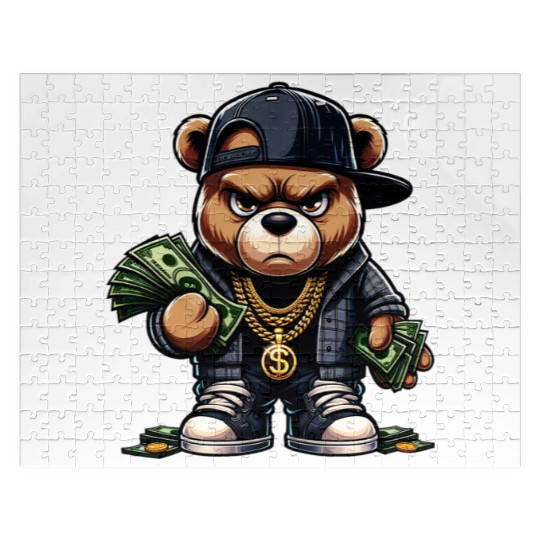 teddy bear with money Jigsaw Puzzles