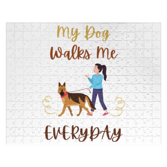 German Shepherd Dog Walking Jigsaw Puzzles