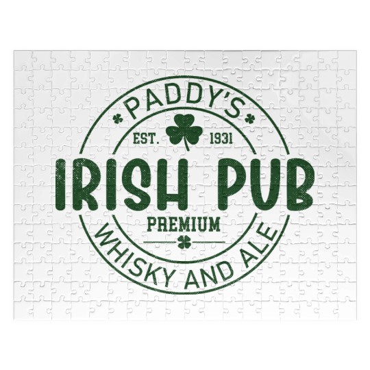 Irish Pub Whisky and Ale, St Patricks Day Jigsaw Puzzles