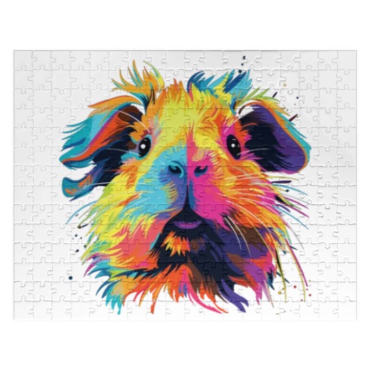 Watercolor Colorful Guinea Pig Colorful Jigsaw Puzzles