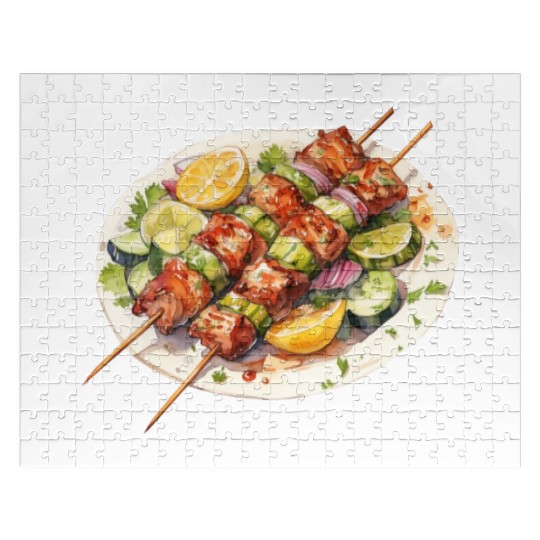 Greek Chicken Souvlaki Jigsaw Puzzles