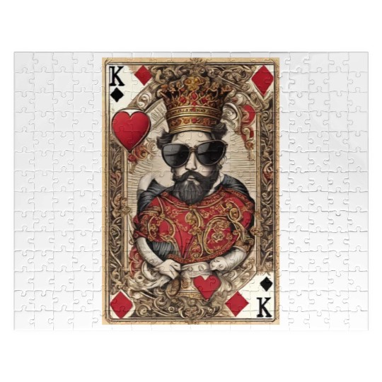 Mens King of Hearts Jigsaw Puzzles Cool Jigsaw Puzzles for Guys
