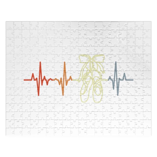 Vintage Ballet Shoes Heartbeat Jigsaw Puzzles