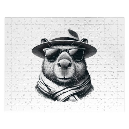 Capybara With Sunglasses Capy Commander Jigsaw Puzzles