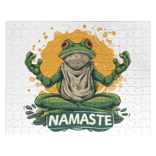 Yoga Frog Relaxation Chilling Meditation Jigsaw Puzzles