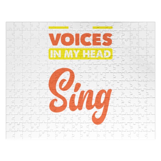 Funny Karaoke Singer Singing Musician Karaoke Gift Jigsaw Puzzles