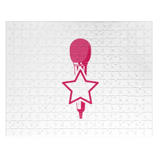 Funny Karaoke Singer Singing Musician Karaoke Gift Jigsaw Puzzles