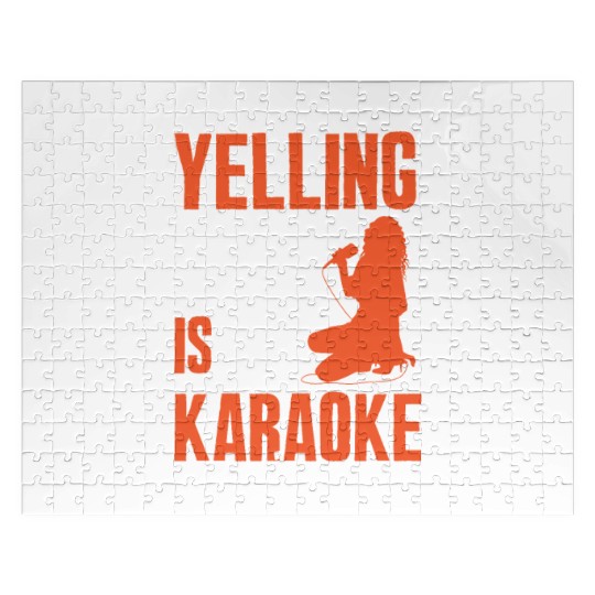 Funny Karaoke Singer Singing Musician Karaoke Gift Jigsaw Puzzles