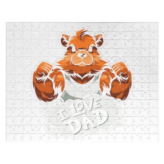Guinea Pig Cavy I Love Dad Jigsaw Puzzles