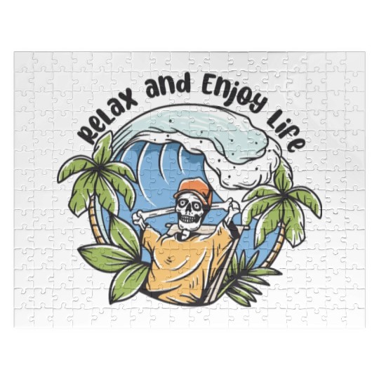 Enjoy life beach vibe Jigsaw Puzzles