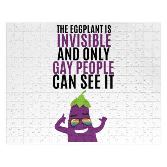 Invisible eggplant Jigsaw Puzzles for your gay friend