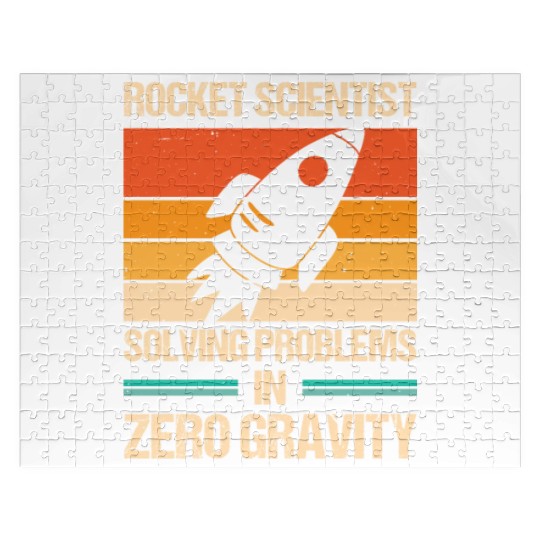 Rocket Scientist Retro Zero Gravity Vintage Jigsaw Puzzles